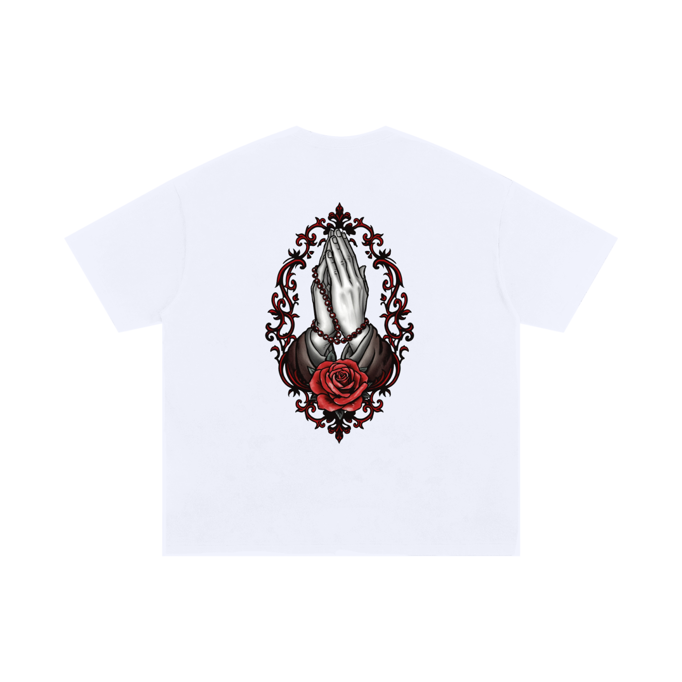 Prayers Hand Unisex Oversized Cotton T-Shirt